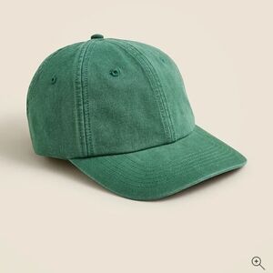 J. Crewl Washed canvas baseball Cap with Brown Strap